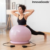 Yogaboll med stabilitetsring och motståndsband